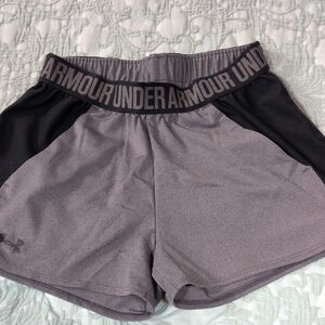 Under Armour Women's Athletic Shorts in Gray and Black